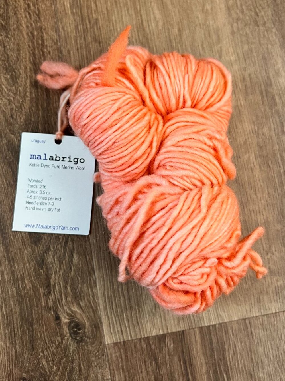 Malabrigo Rios Kettle Dyed 100% Merino Wool Apricot